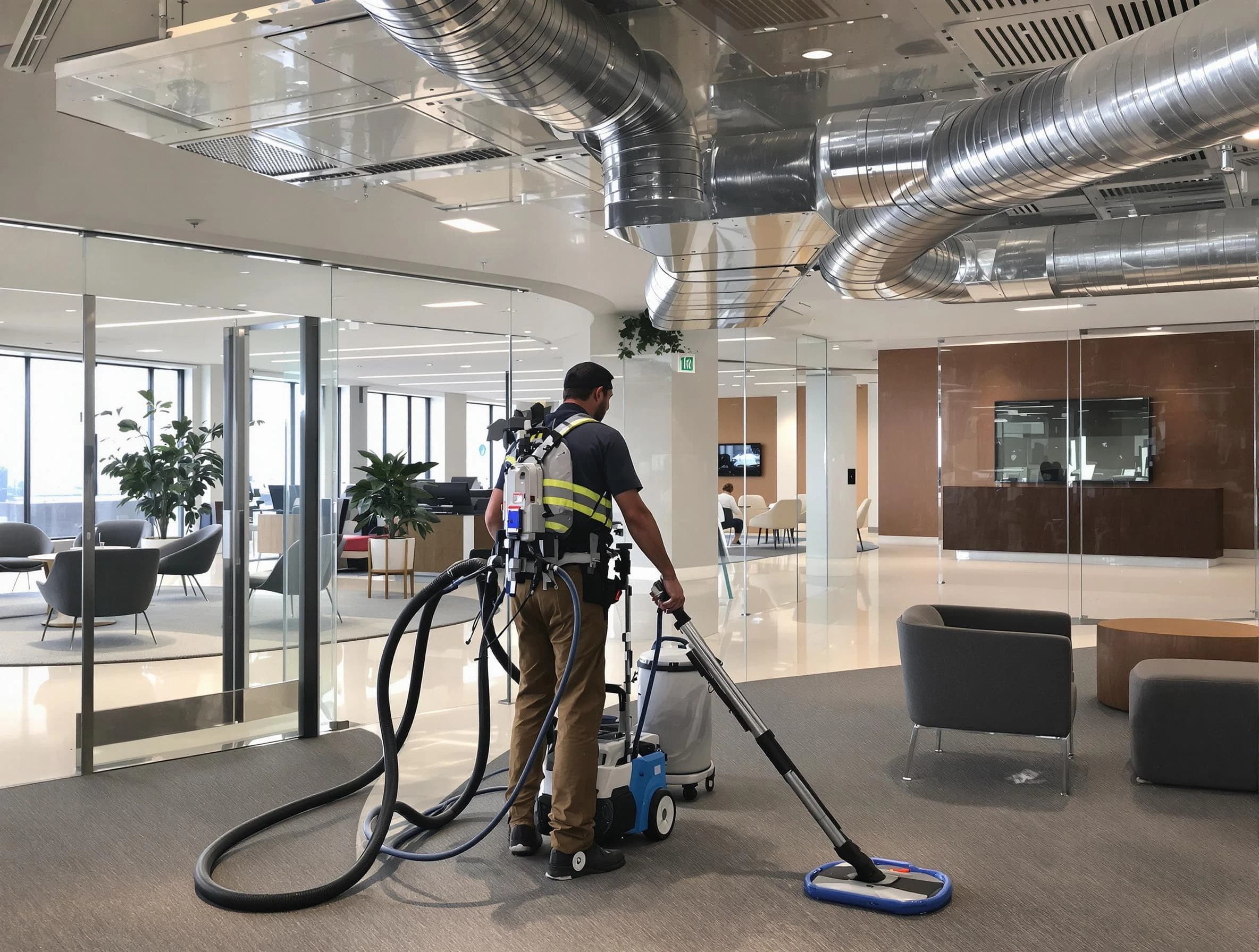 Commercial duct cleaning service by Westford Air Duct Cleaning in Westford