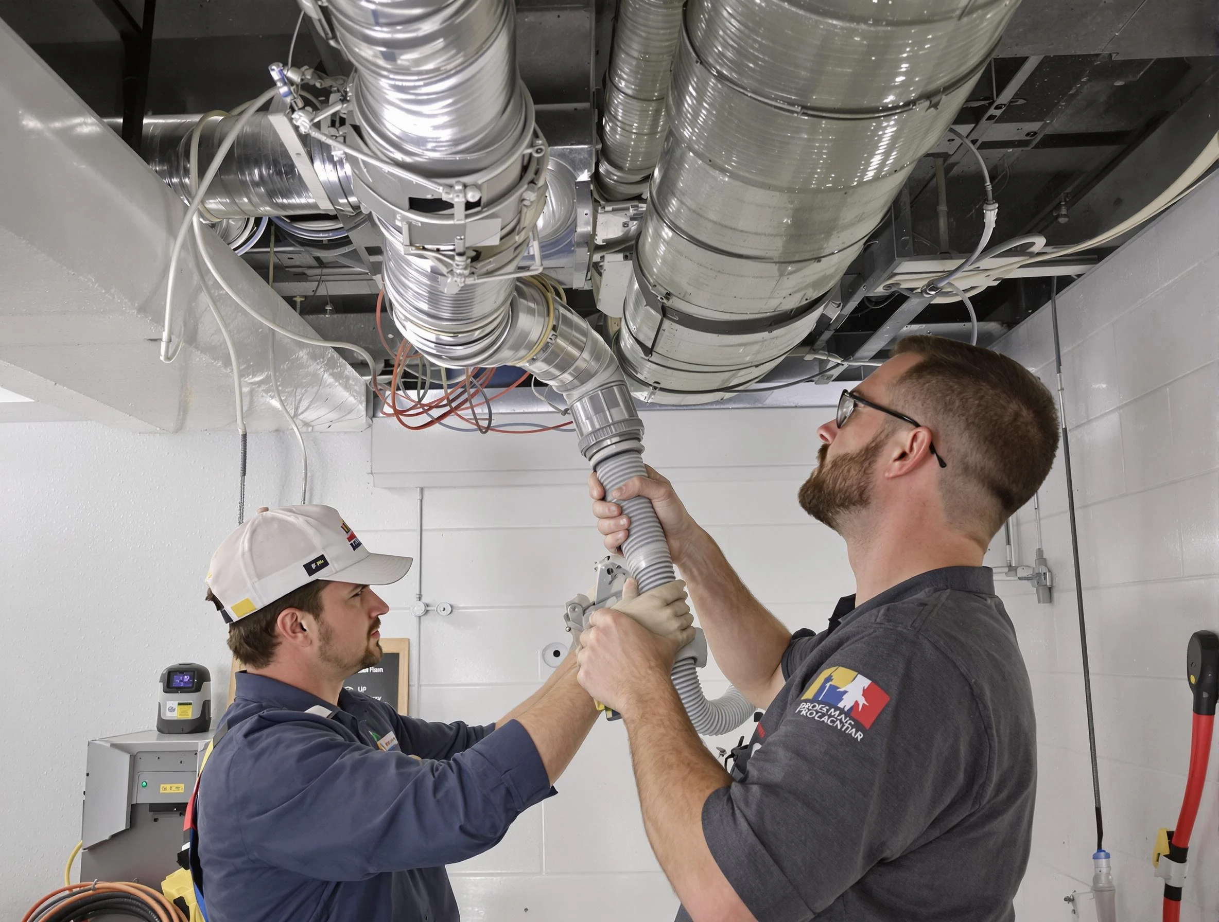 Westford Air Duct Cleaning technician performing thorough AC duct cleaning in Westford