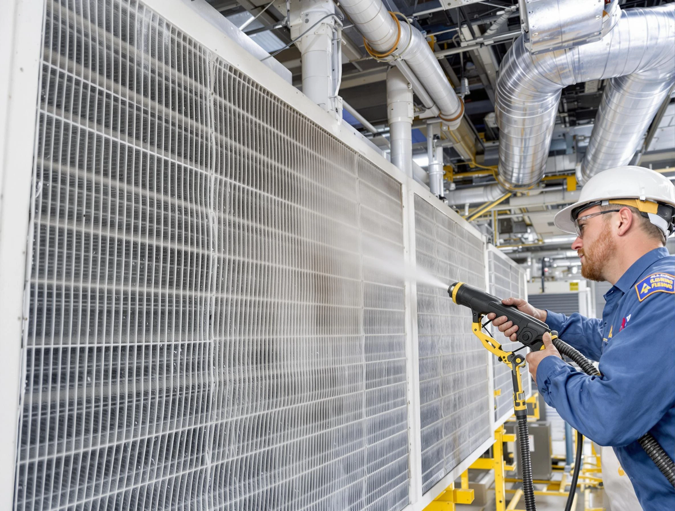 Professional commercial coil cleaning by Westford Air Duct Cleaning in Westford